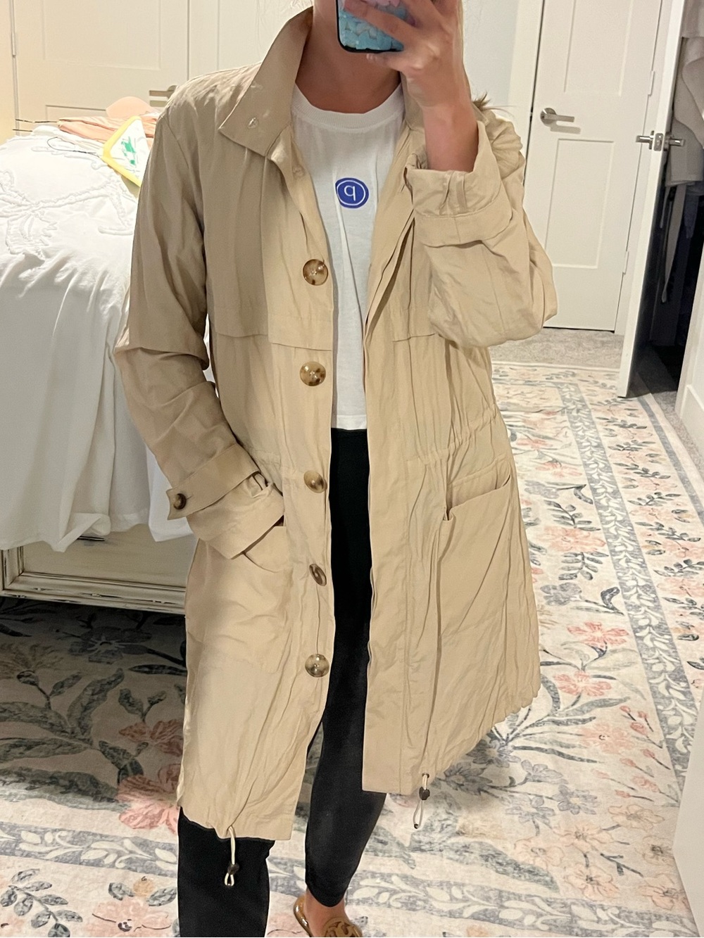 Worth New York Beige Trench Coat